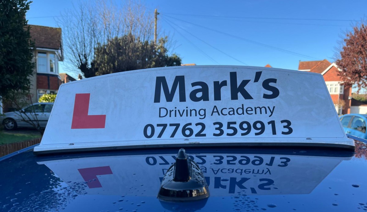 Driving lesson in progress